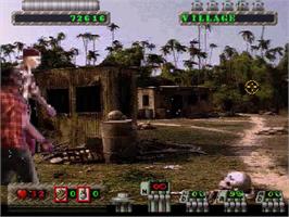 In game image of Corpse Killer - Graveyard Edition on the Sega Saturn.