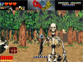 In game image of Crypt Killer on the Sega Saturn.
