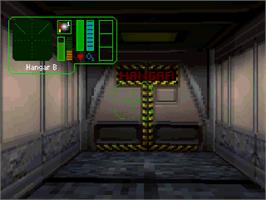 In game image of Defcon 5 on the Sega Saturn.