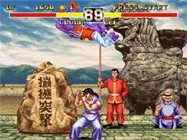 In game image of Fighter's History Dynamite on the Sega Saturn.