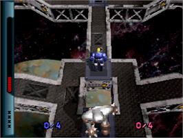 In game image of Grid Runner on the Sega Saturn.