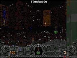 In game image of Hexen on the Sega Saturn.