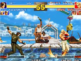 In game image of King of Fighters '95, The on the Sega Saturn.
