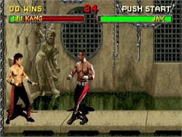 In game image of Mortal Kombat II on the Sega Saturn.