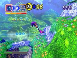 In game image of NiGHTS into Dreams... on the Sega Saturn.