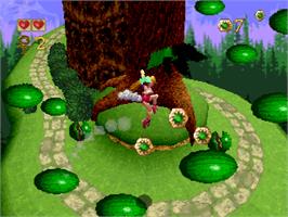 In game image of Pandemonium on the Sega Saturn.
