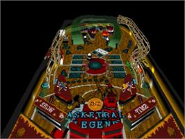 In game image of Pinball Graffiti on the Sega Saturn.
