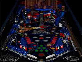 In game image of Pro Pinball: The Web on the Sega Saturn.