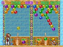 In game image of Puzzle Bobble 3 on the Sega Saturn.