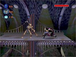 In game image of Skeleton Warriors on the Sega Saturn.