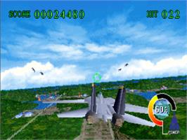 In game image of Sky Target on the Sega Saturn.