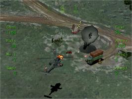 In game image of Soviet Strike on the Sega Saturn.