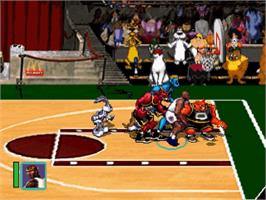 In game image of Space Jam on the Sega Saturn.