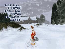 In game image of Steep Slope Sliders on the Sega Saturn.