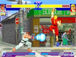 In game image of Street Fighter Zero on the Sega Saturn.