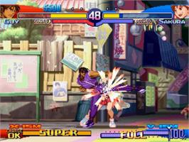 In game image of Street Fighter Zero 3 on the Sega Saturn.