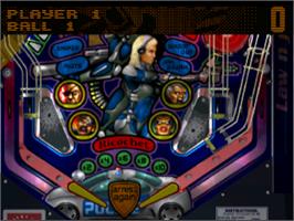 In game image of True Pinball on the Sega Saturn.