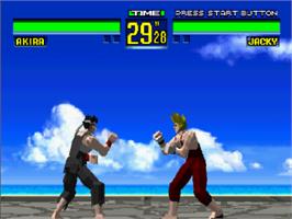 In game image of Virtua Fighter on the Sega Saturn.