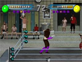 In game image of WWF in Your House on the Sega Saturn.