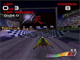 In game image of Wipeout on the Sega Saturn.