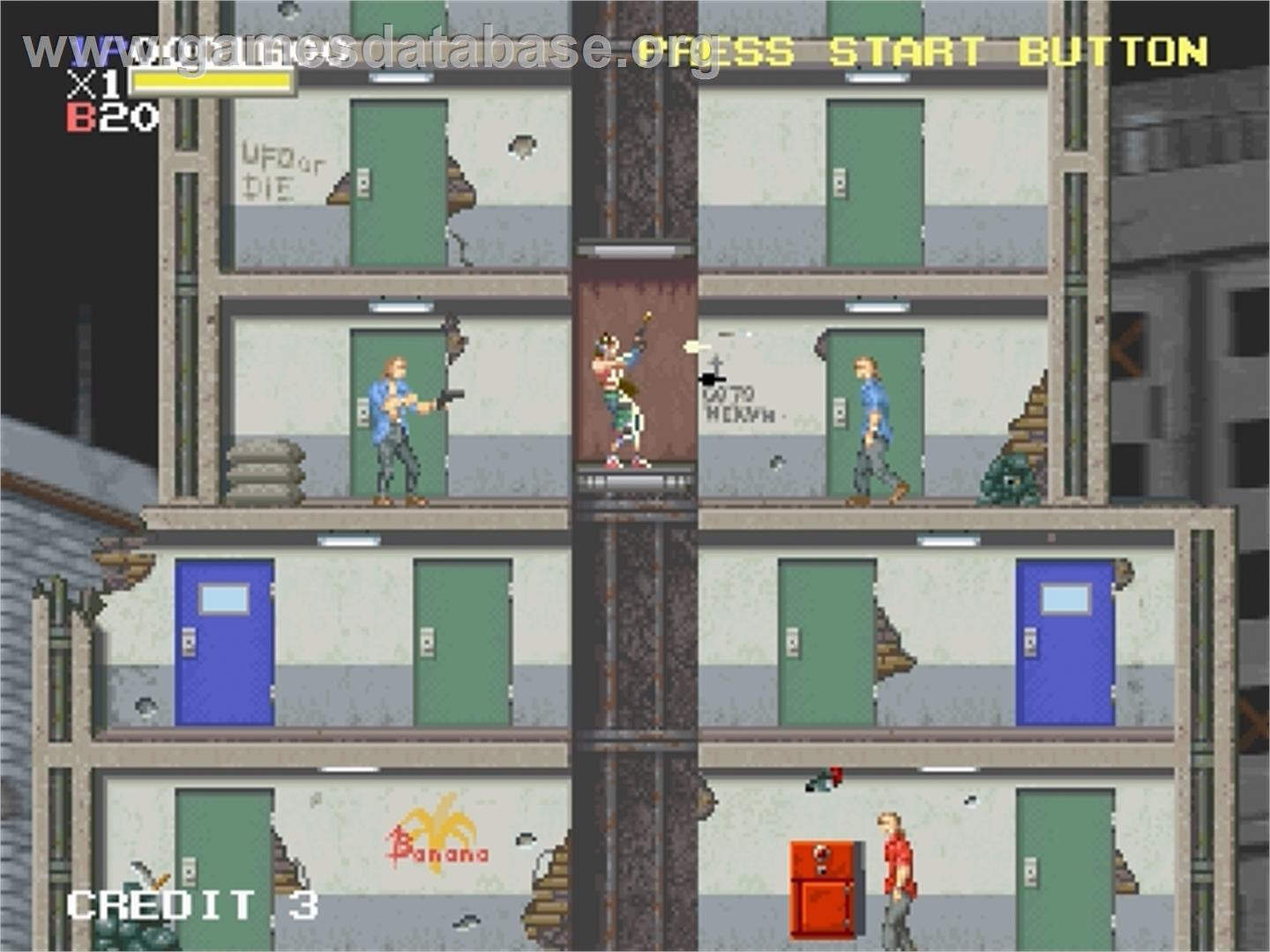 Elevator Action Returns - Sega Saturn - Artwork - In Game