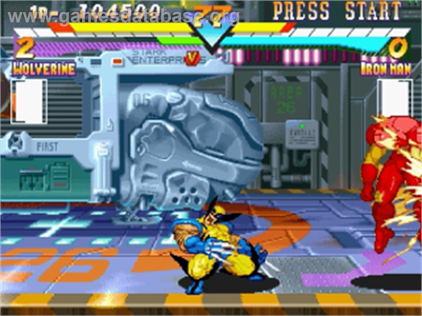 Marvel Super Heroes Vs. Street Fighter - Sega Saturn - Artwork - In Game
