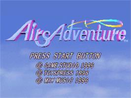 Title screen of Airs Adventure on the Sega Saturn.