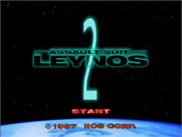 Title screen of Assault Suit Leynos 2 on the Sega Saturn.