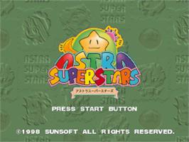 Title screen of Astra SuperStars on the Sega Saturn.