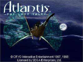 Title screen of Atlantis: The Lost Tales on the Sega Saturn.