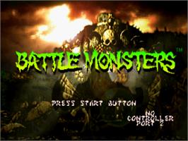 Title screen of Battle Monsters on the Sega Saturn.