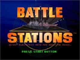 Title screen of Battle Stations on the Sega Saturn.