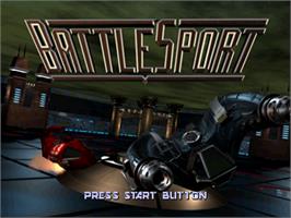 Title screen of Battlesport on the Sega Saturn.