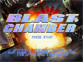 Title screen of Blast Chamber on the Sega Saturn.