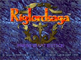 Title screen of Blazing Heroes on the Sega Saturn.