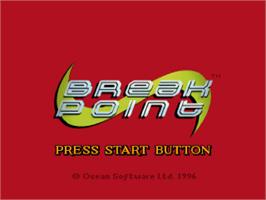 Title screen of Break Point on the Sega Saturn.
