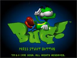 Title screen of Bug on the Sega Saturn.