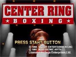 Title screen of Center Ring Boxing on the Sega Saturn.