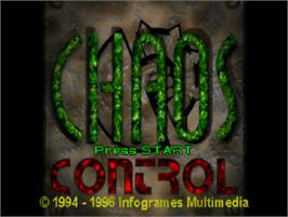 Title screen of Chaos Control on the Sega Saturn.