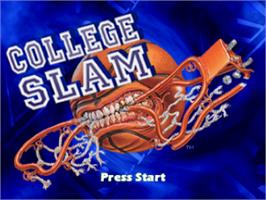 Title screen of College Slam on the Sega Saturn.