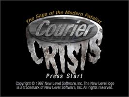 Title screen of Courier Crisis on the Sega Saturn.