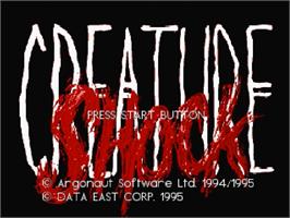 Title screen of Creature Shock on the Sega Saturn.
