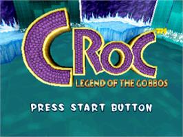 Title screen of Croc: Legend of the Gobbos on the Sega Saturn.