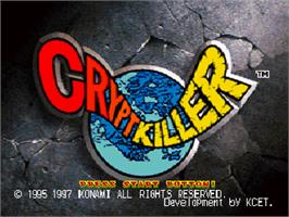 Title screen of Crypt Killer on the Sega Saturn.