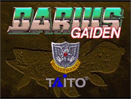 Title screen of Darius Gaiden - Silver Hawk on the Sega Saturn.
