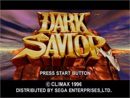 Title screen of Dark Savior on the Sega Saturn.