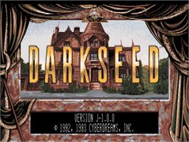 Title screen of Dark Seed on the Sega Saturn.