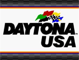 Title screen of Daytona USA on the Sega Saturn.