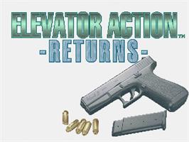 Title screen of Elevator Action Returns on the Sega Saturn.