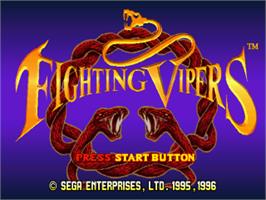 Title screen of Fighting Vipers on the Sega Saturn.